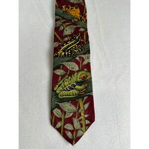 Bruce's Rainforest Endangered Species Frog‎ Novelty Silk Necktie Men's